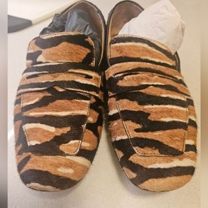 Franco Sarto Faux Animal Hide Loafers size 39 / size 9 women's shoes